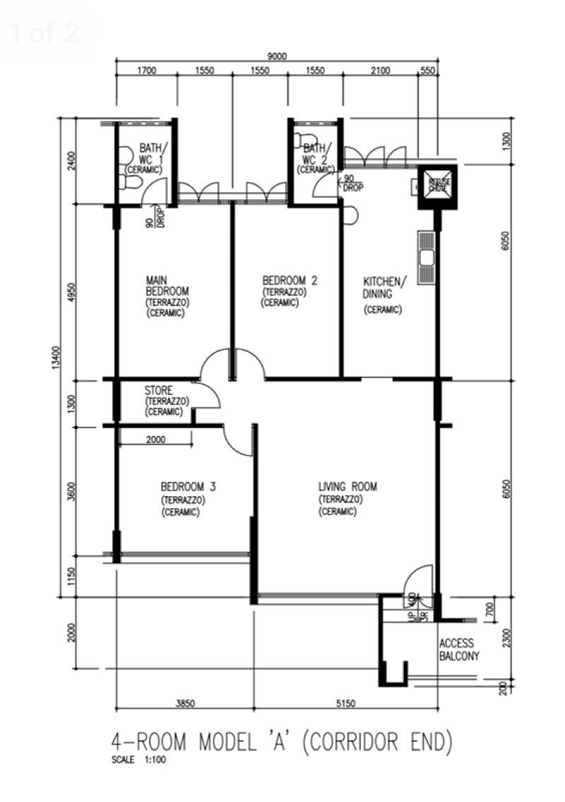 4A Cnr - Yishun Ave 6 #07 HDB Apartment For Sale, $550,000, 3 Bed 2 Bath 1,119 sqft $492.00 psf