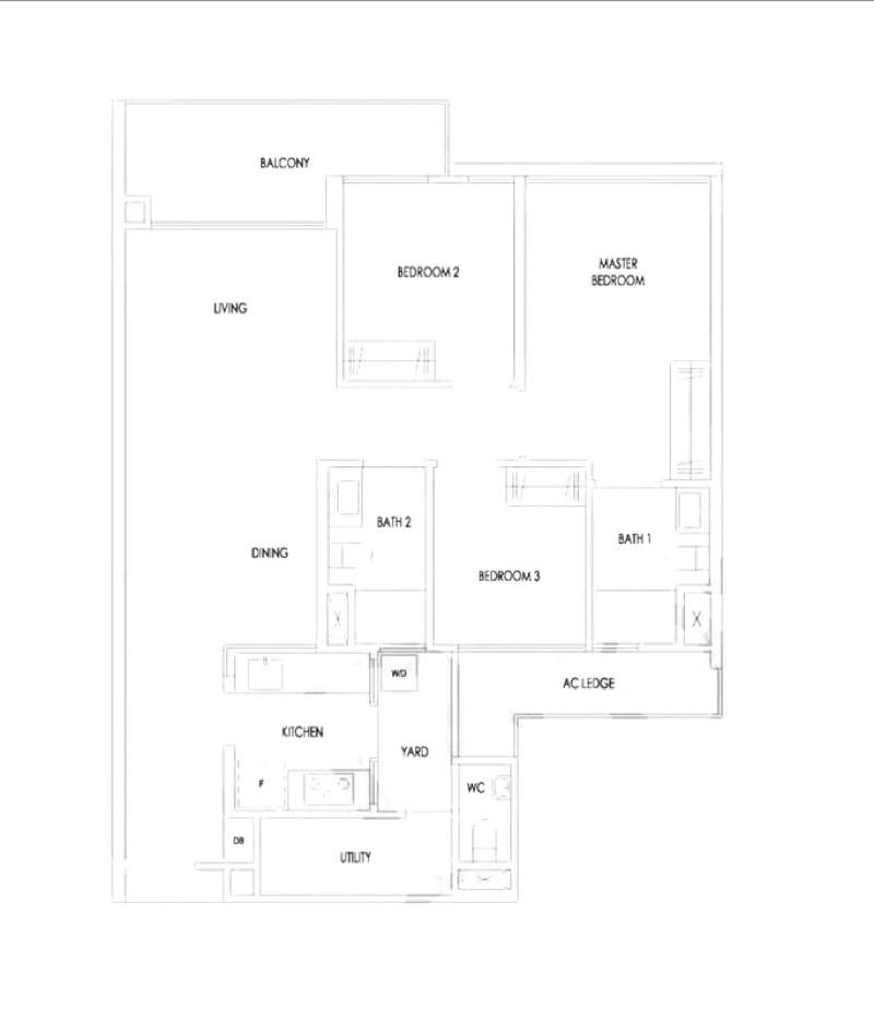 Treasure at Tampines Condominium For Sale, $1,950,000, 3 Bed 3 Bath 1,033 sqft $1,888.00 psf