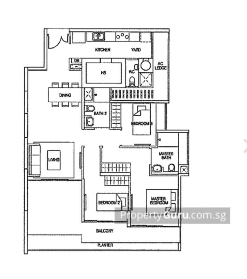 The Estuary @ Yishun Condominium For Sale, $2,018,188, 3 Bed 3 Bath 1,302 sqft $1,550.00 psf