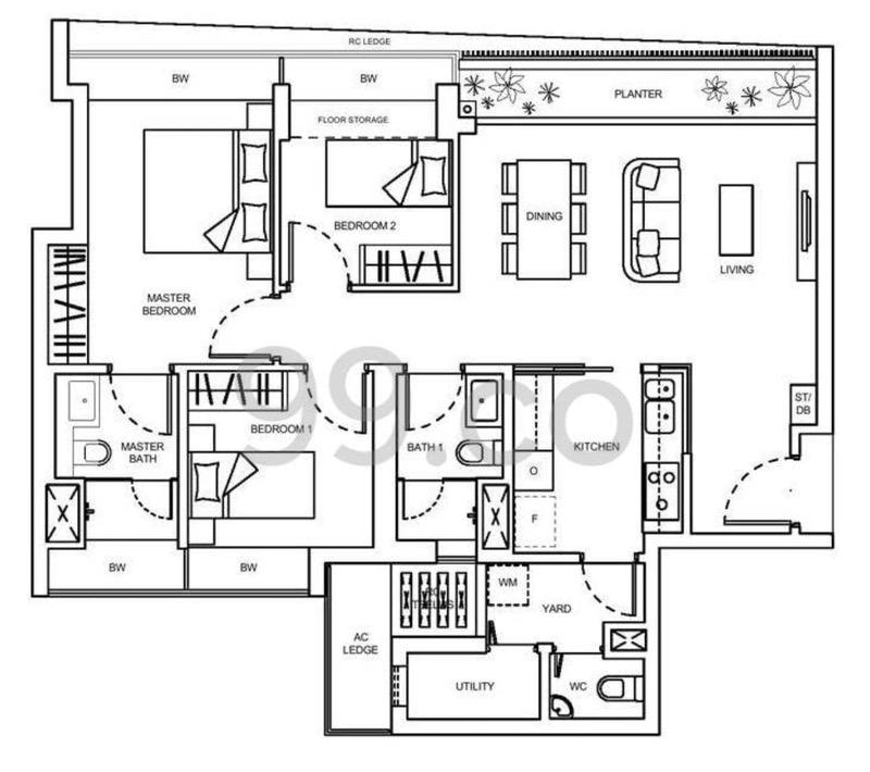 THE PALETTE Condominium For Sale, $1,640,000, 3 Bed 3 Bath 1,065 sqft $1,540.00 psf