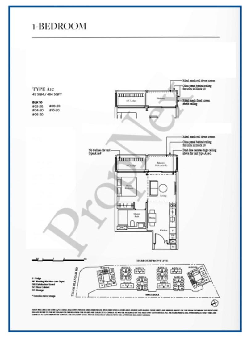 THE REEF AT KING'S DOCK Condominium For Sale, $1,088,000, 1 Bed 1 Bath 484 sqft $2,248.00 psf