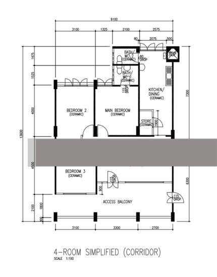 425 Yishun Avenue 11 HDB Apartment For Sale, $485,000, 3 Bed 2 Bath 904 sqft $537.00 psf