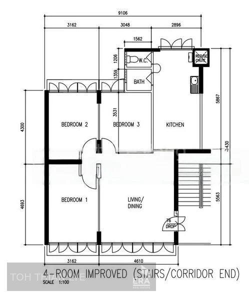 Rare and Affordable 4room Hdb Near Mrt Station and Ghim Moh Market.