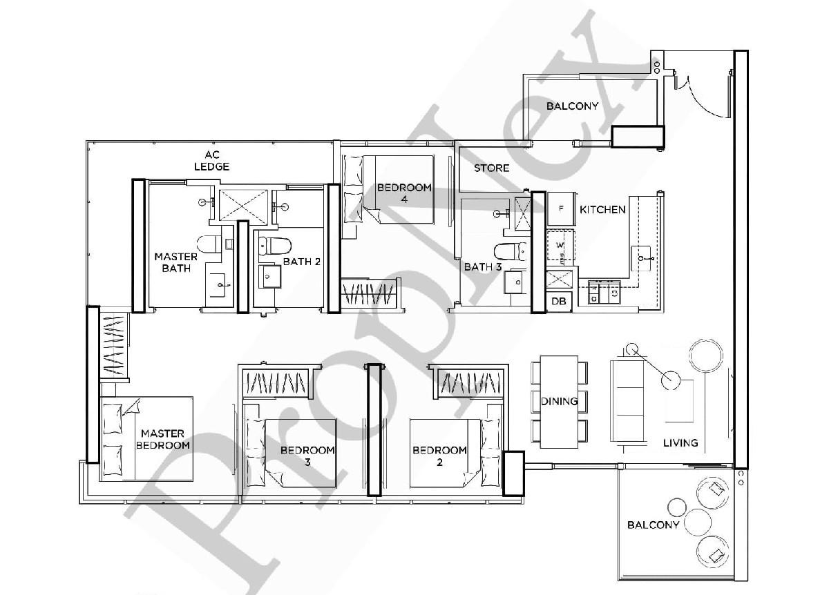 Gem Residences Condominium For Sale, $2,988,888, 4 Bed 3 Bath 1,249 sqft $2,393.00 psf