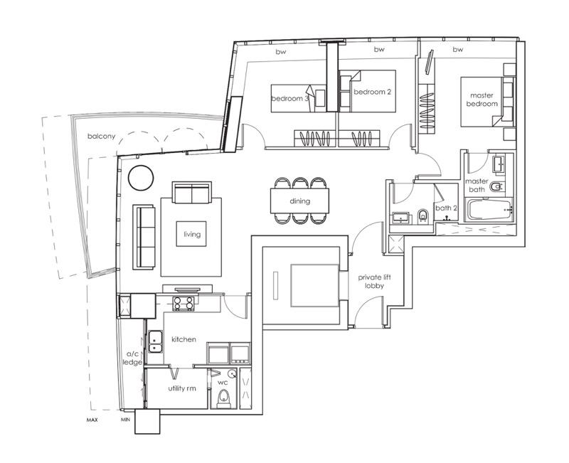 One Shenton Condominium For Sale, $3,018,000, 3 Bed 3 Bath 1,518 sqft $1,988.00 psf