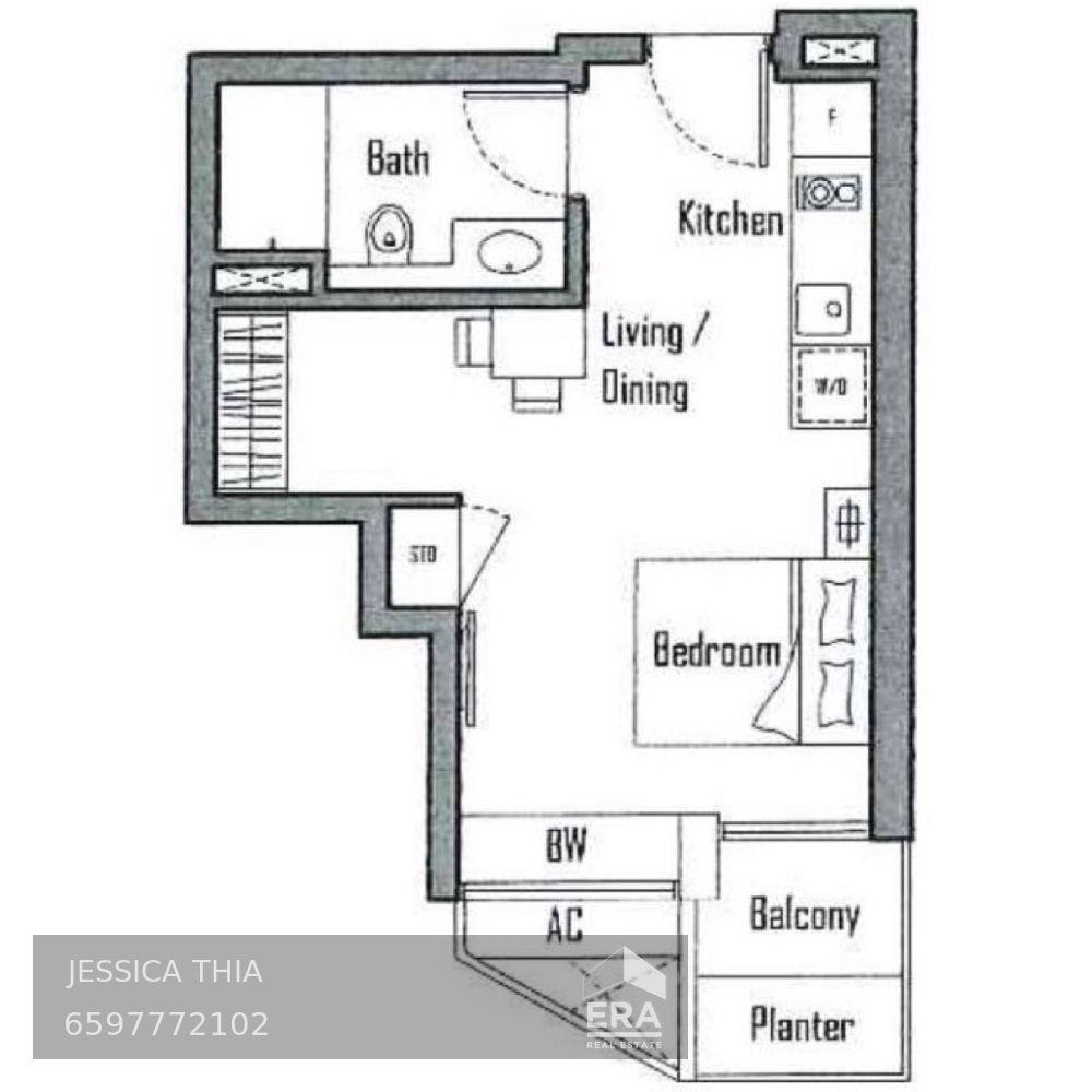 V on Shenton, Open Concept Studio 1 Room and Balcony, Shenton Way Mrt