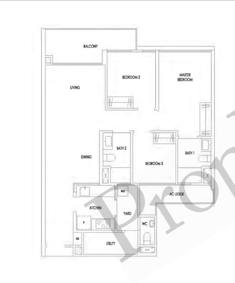 Treasure at Tampines Condominium For Sale, $1,998,000, 3 Bed 3 Bath 1,033 sqft $1,934.00 psf