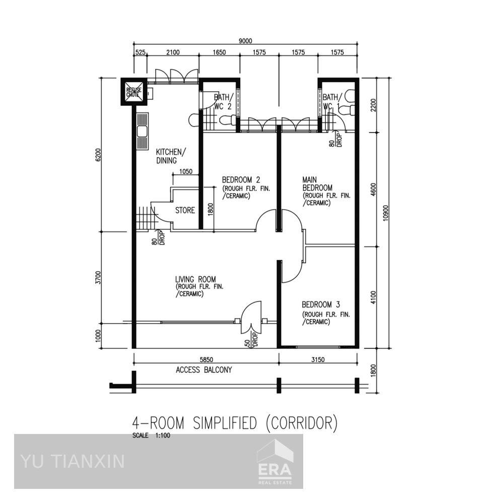 Well Maintained, Walking Distance to Ubi Mrt 4 Room!