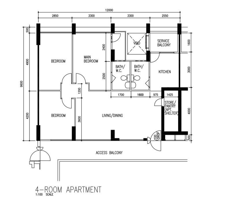 231 Compassvale Walk HDB Apartment For Sale, $580,000, 3 Bed 2 Bath 1,087 sqft $534.00 psf