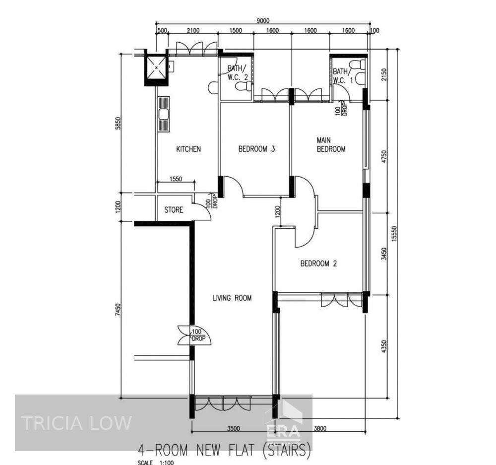 Rare Spacious Breezy Corner Unit