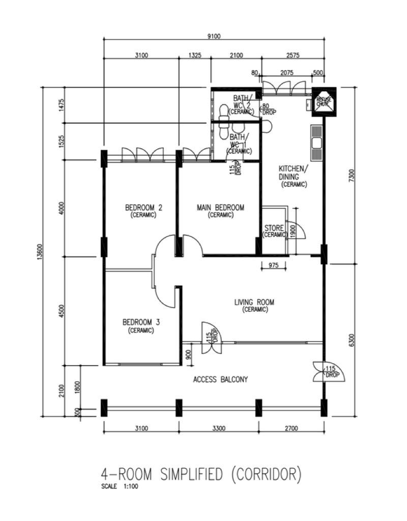 4S Yishun Ave 11 Blk 425 #11 HDB Apartment For Sale, $485,0002 Bath 9,730 sqft $50.00 psf