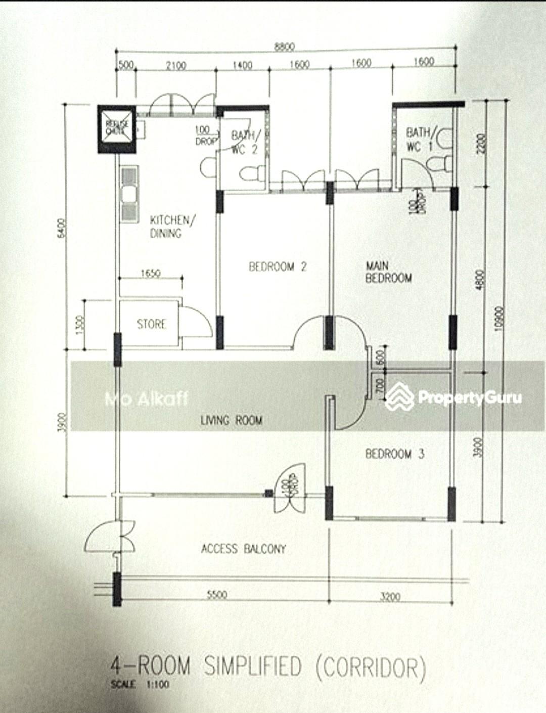 52 Teban Gardens Road HDB Apartment For Sale, $475,000, 3 Bed 2 Bath 904 sqft $525.00 psf