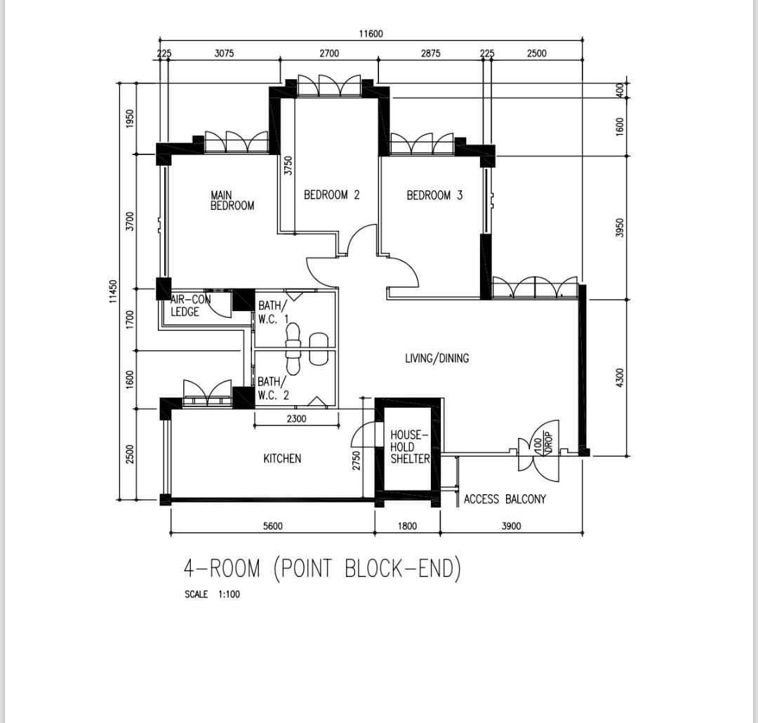 19 Jalan Membina HDB Apartment For Sale, $868,000, 3 Bed 2 Bath 969 sqft $896.00 psf