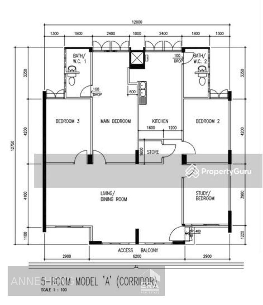 Spacious 5 Room for Sale.