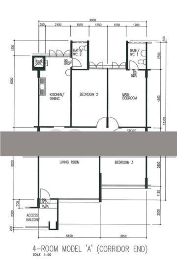 627 Yishun Street 61 HDB Apartment For Sale, $595,000, 3 Bed 2 Bath 1,130 sqft $527.00 psf