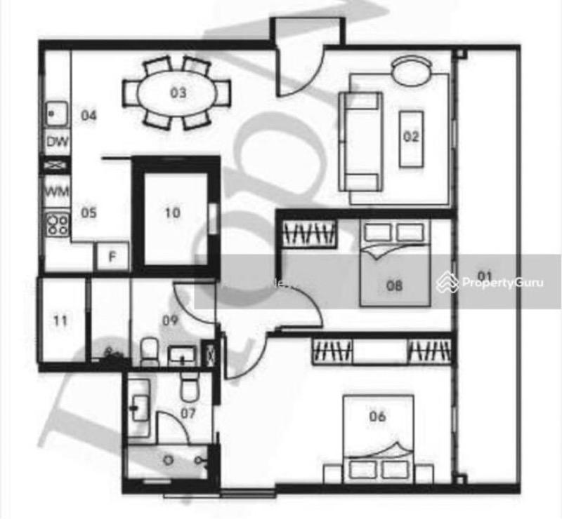 Hijauan Apartment For Sale, $2,400,000, 2 Bed 2 Bath 1,001 sqft $2,398.00 psf