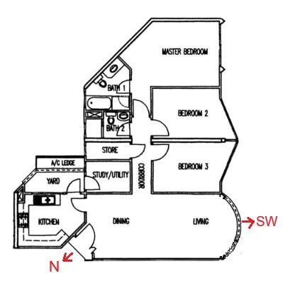 Yew Mei Green Condominium For Sale, $1,428,000, 3 Bed 2 Bath 1,292 sqft $1,105.00 psf