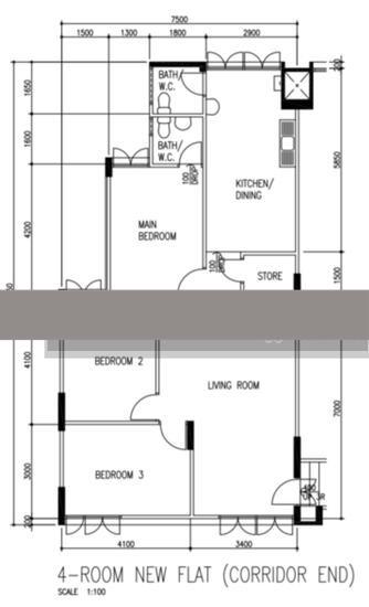 215 Serangoon Avenue 4 HDB Apartment For Sale, $599,999, 3 Bed 2 Bath 990 sqft $606.00 psf