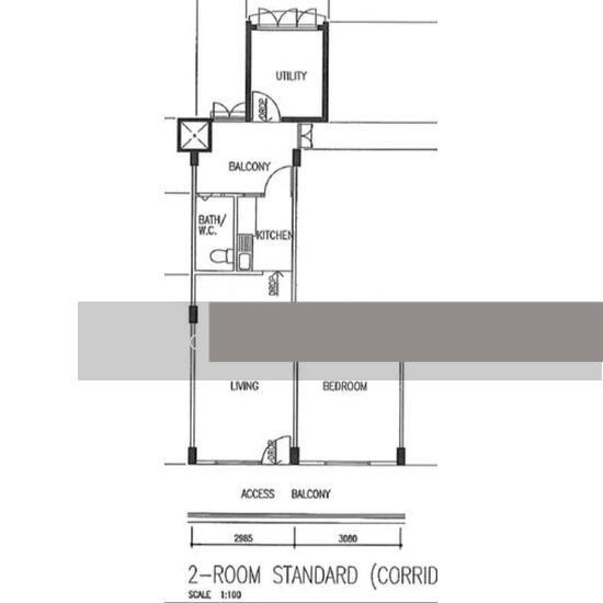 28 Hoy Fatt Road HDB Apartment For Sale, $325,000, 2 Bed 1 Bath 505 sqft $644.00 psf