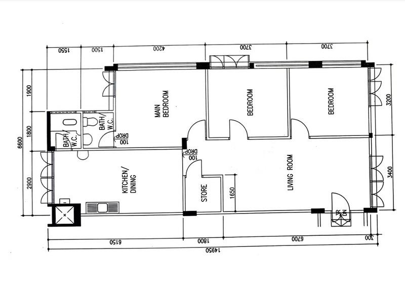 510 Bedok North Street 3 HDB Apartment For Sale, $560,000, 3 Bed 2 Bath 968 sqft $579.00 psf