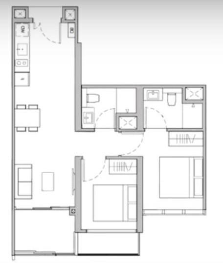 Dairy Farm Residences Condominium For Sale, $1,400,000, 2 Bed 2 Bath 721 sqft $1,942.00 psf