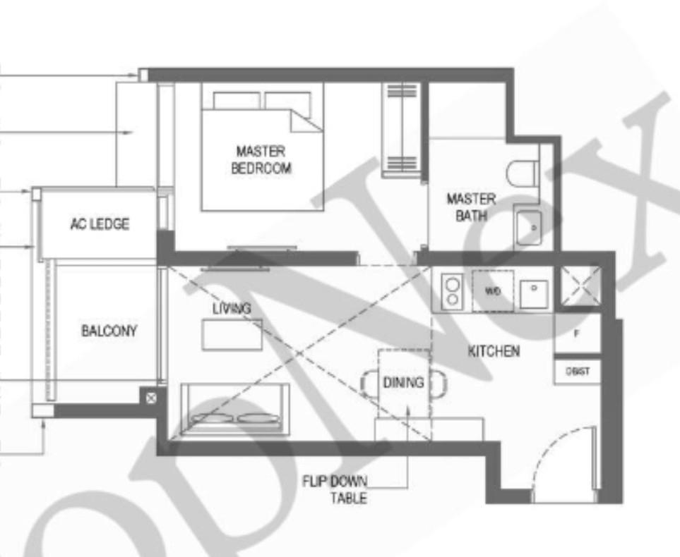 The M Condo Condominium For Sale, $1,288,888, 1 Bed 1 Bath 431 sqft $2,990.00 psf
