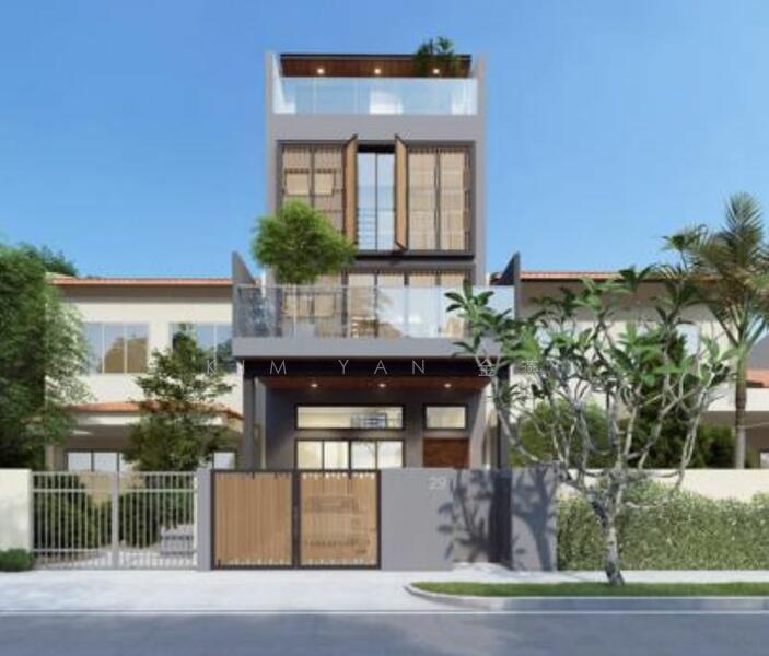 Brand new & freehold, 5 levels with Lift, bright with air-well modern design, elevated ground