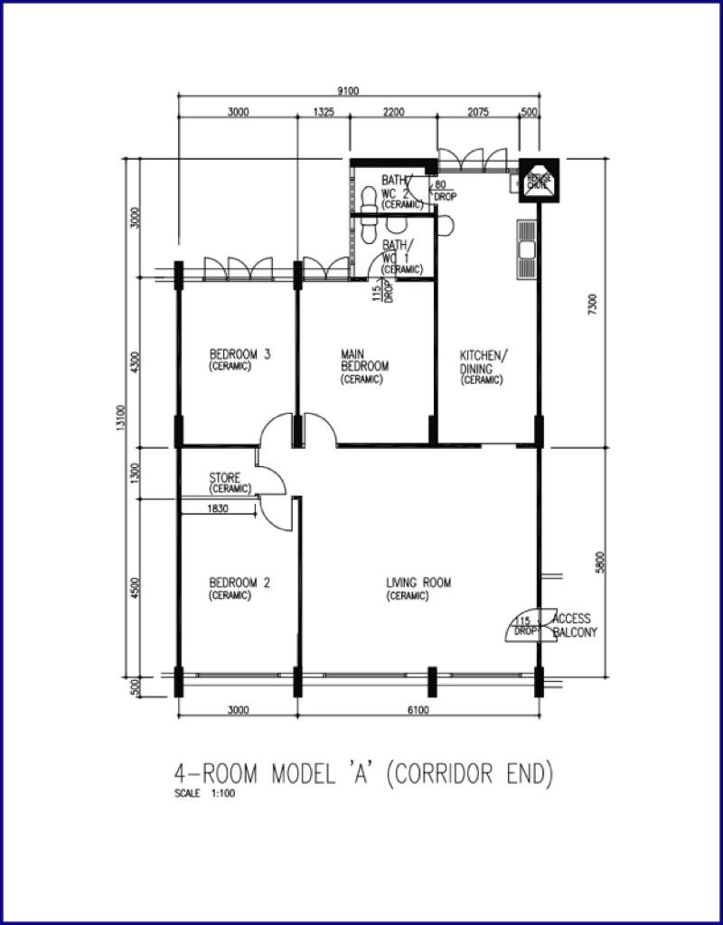 653 Yishun Avenue 4 HDB Apartment For Sale, $599,000, 4 Bed 2 Bath 1,119 sqft $535.00 psf