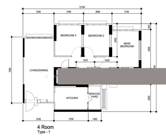 479B Yishun Street 42 HDB Apartment For Sale, $620,000, 3 Bed 2 Bath 1,001 sqft $619.00 psf