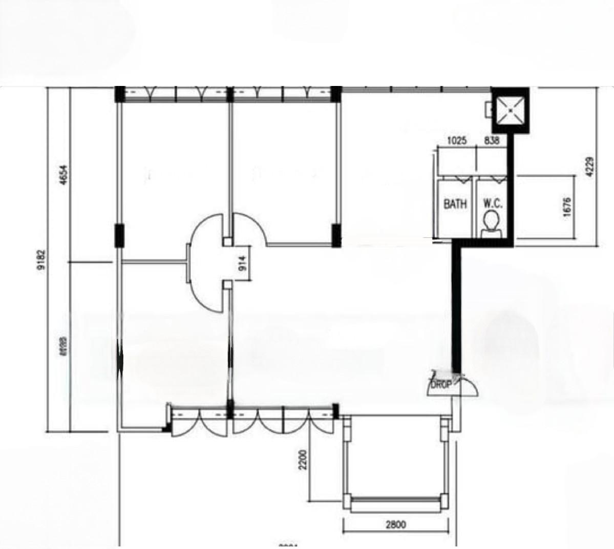 6 Farrer Road HDB Apartment For Sale, $650,000, 3 Bed 2 Bath 980 sqft $663.00 psf