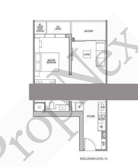 Lentor Modern Condominium For Sale, $1,380,000, 1 Bed 1 Bath 527 sqft $2,619.00 psf