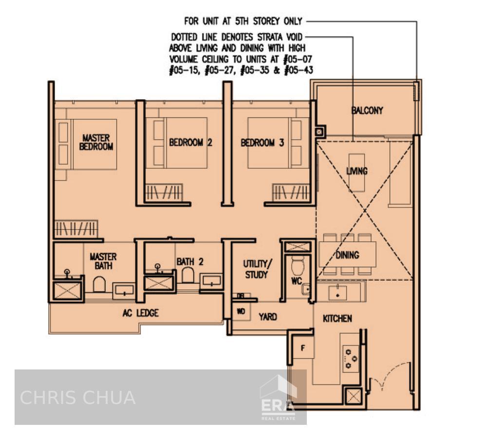 Brand New, High Floor North-south Facing. No Extension.