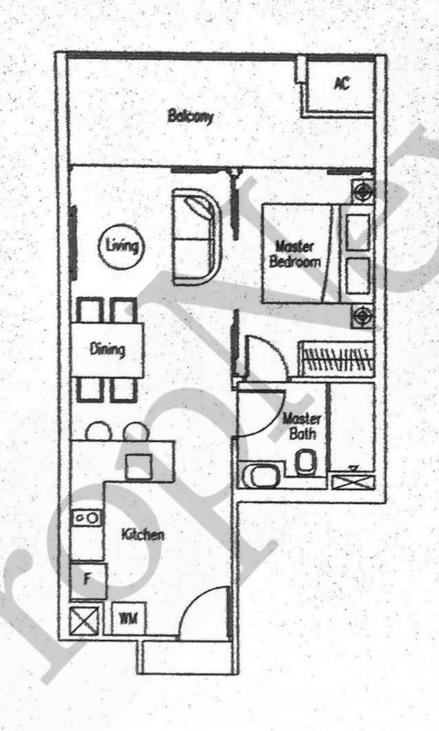 WaterScape @ Cavenagh Apartment For Sale, $1,060,000, 1 Bed 1 Bath 581 sqft $1,824.00 psf