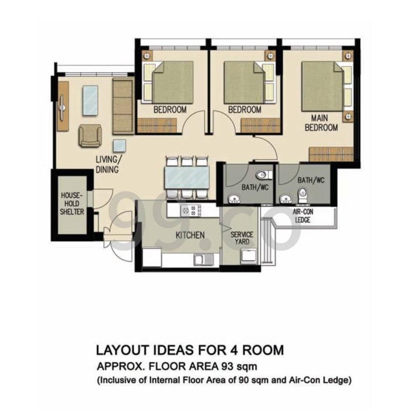 506B Yishun Avenue 4 HDB Apartment For Sale, $600,000, 3 Bed 2 Bath 1,001 sqft $599.00 psf