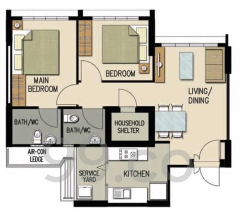 507A Yishun Avenue 4 HDB Apartment For Sale, $495,000, 2 Bed 2 Bath 731 sqft $677.00 psf