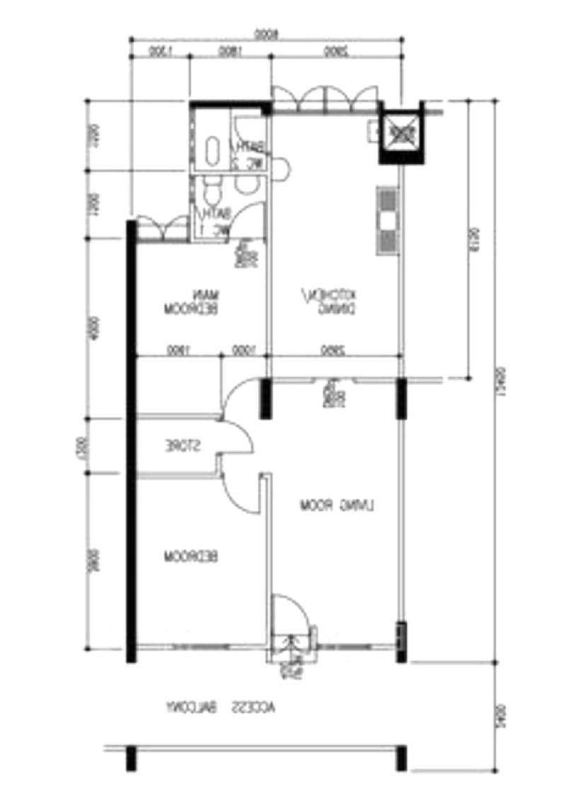 542 Bedok North Street 3 HDB Apartment For Sale, $439,800, 2 Bed 2 Bath 721 sqft $610.00 psf