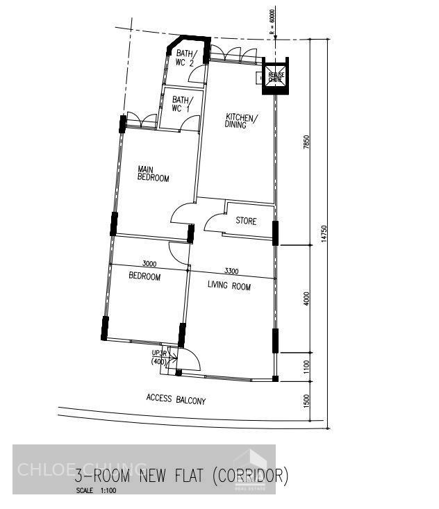 Well Renovated 3 Room for Sale!