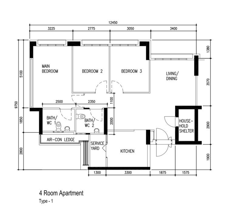 871B Tampines Street 86 HDB Apartment For Sale, $761,888, 3 Bed 2 Bath 1,011 sqft $754.00 psf