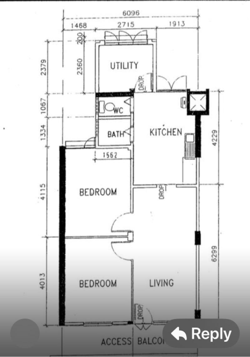 16 Upper Boon Keng Road HDB Apartment For Sale, $385,000, 2 Bed 1 Bath 688 sqft $560.00 psf