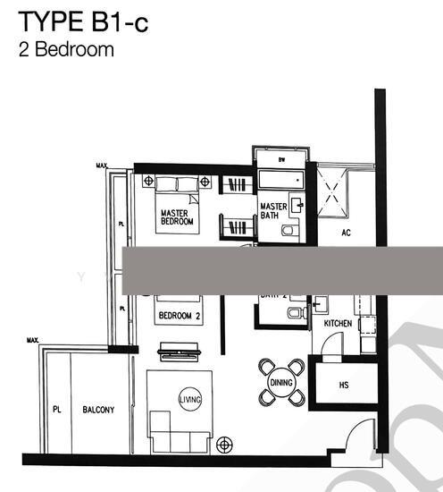 Concourse Skyline Condominium For Sale, $2,388,888, 2 Bed 2 Bath 1,163 sqft $2,054.00 psf