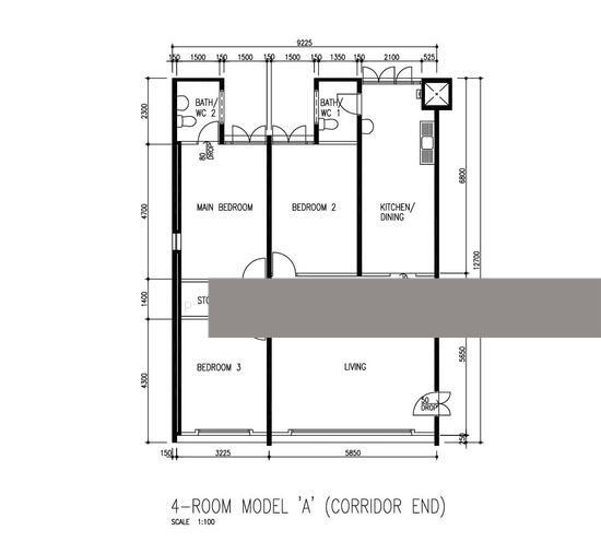 249 Yishun Avenue 9 HDB Apartment For Sale, $549,999, 3 Bed 2 Bath 1,130 sqft $487.00 psf