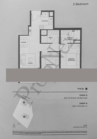 The Clement Canopy Condominium For Sale, $1,600,000, 2 Bed 2 Bath 732 sqft $2,186.00 psf