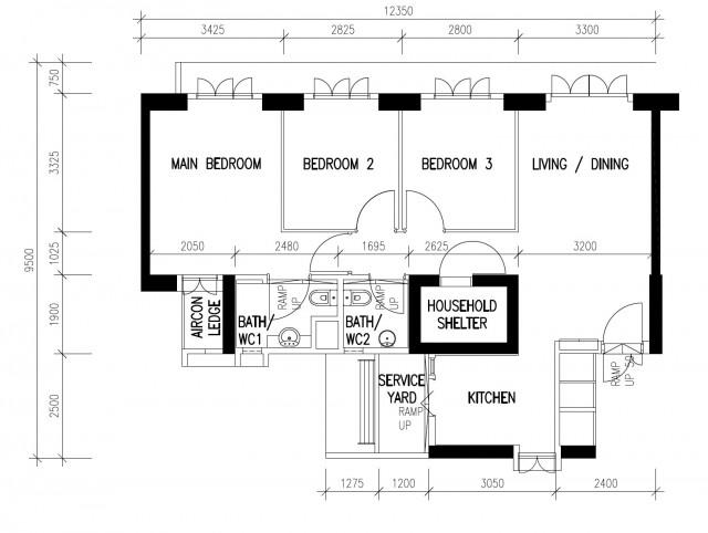 88 Dawson Road HDB Apartment For Sale, $899,000, 3 Bed 2 Bath 893 sqft $1,007.00 psf
