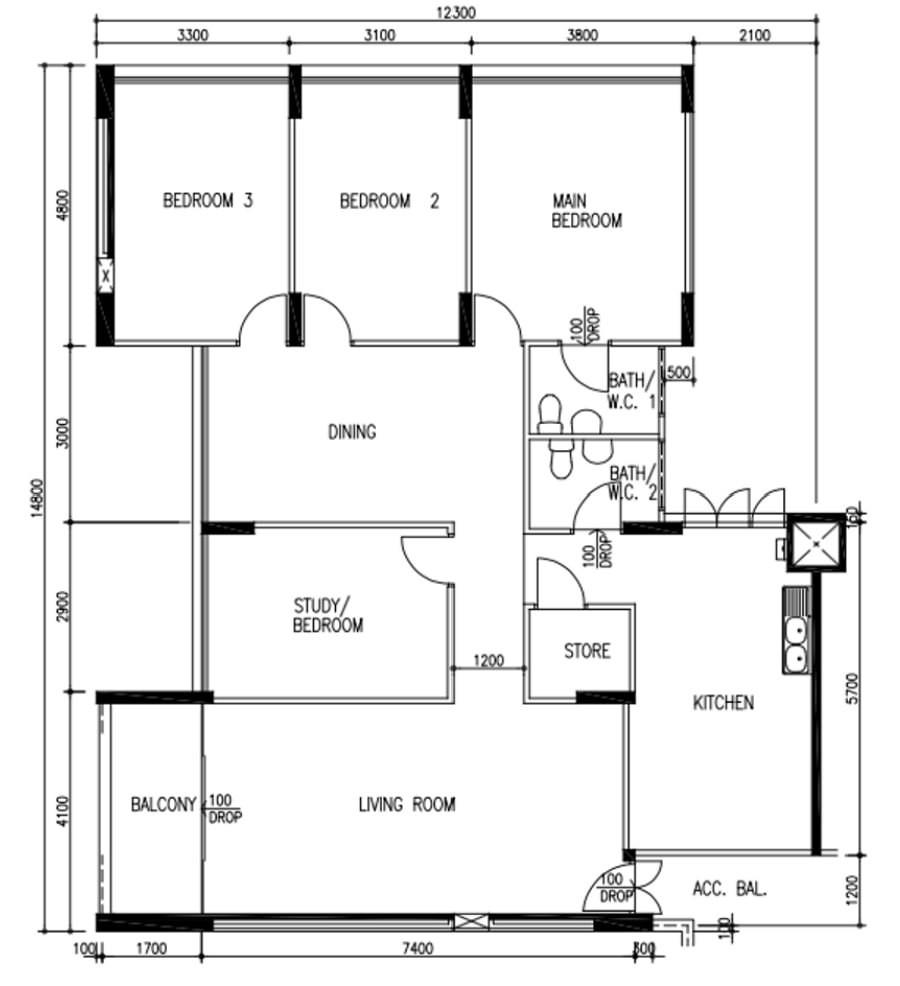 405 Yishun Avenue 6 HDB Apartment For Sale, $899,000, 4 Bed 2 Bath 1,528 sqft $588.00 psf