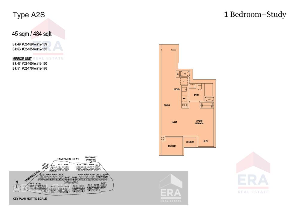 Spacious 1 Bedroom Plus Study