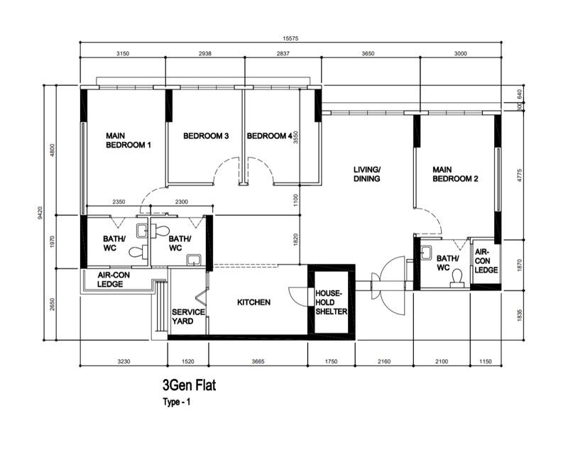 875B Tampines Street 86 HDB Apartment For Sale, $989,000, 4 Bed 3 Bath 1,280 sqft $773.00 psf