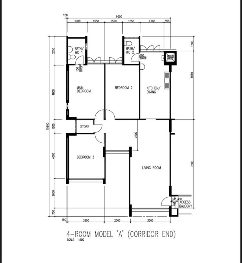 628 Yishun Street 61 HDB Apartment For Sale, $618,888, 3 Bed 2 Bath 1,130 sqft $548.00 psf