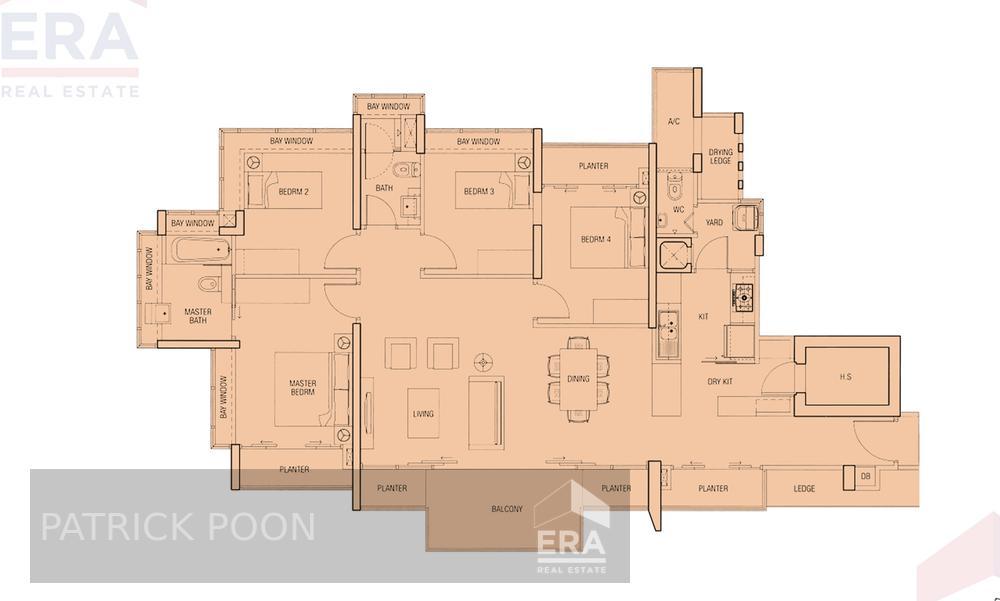 Freehold High Floor 4 Bedroom Pool View