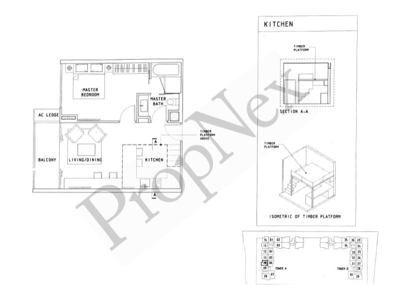 The Tennery Condominium For Sale, $899,000, 1 Bed 1 Bath 614 sqft $1,464.00 psf