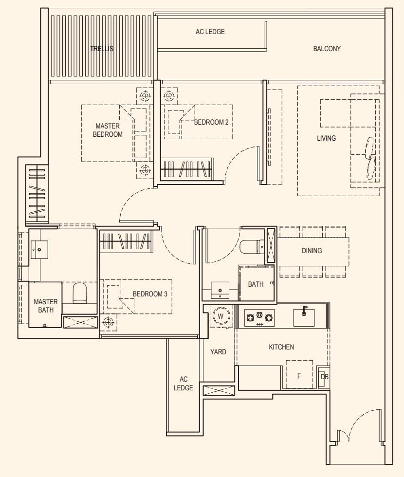 Kandis Residence Condominium For Sale, $1,450,000, 3 Bed 2 Bath 937 sqft $1,547.00 psf